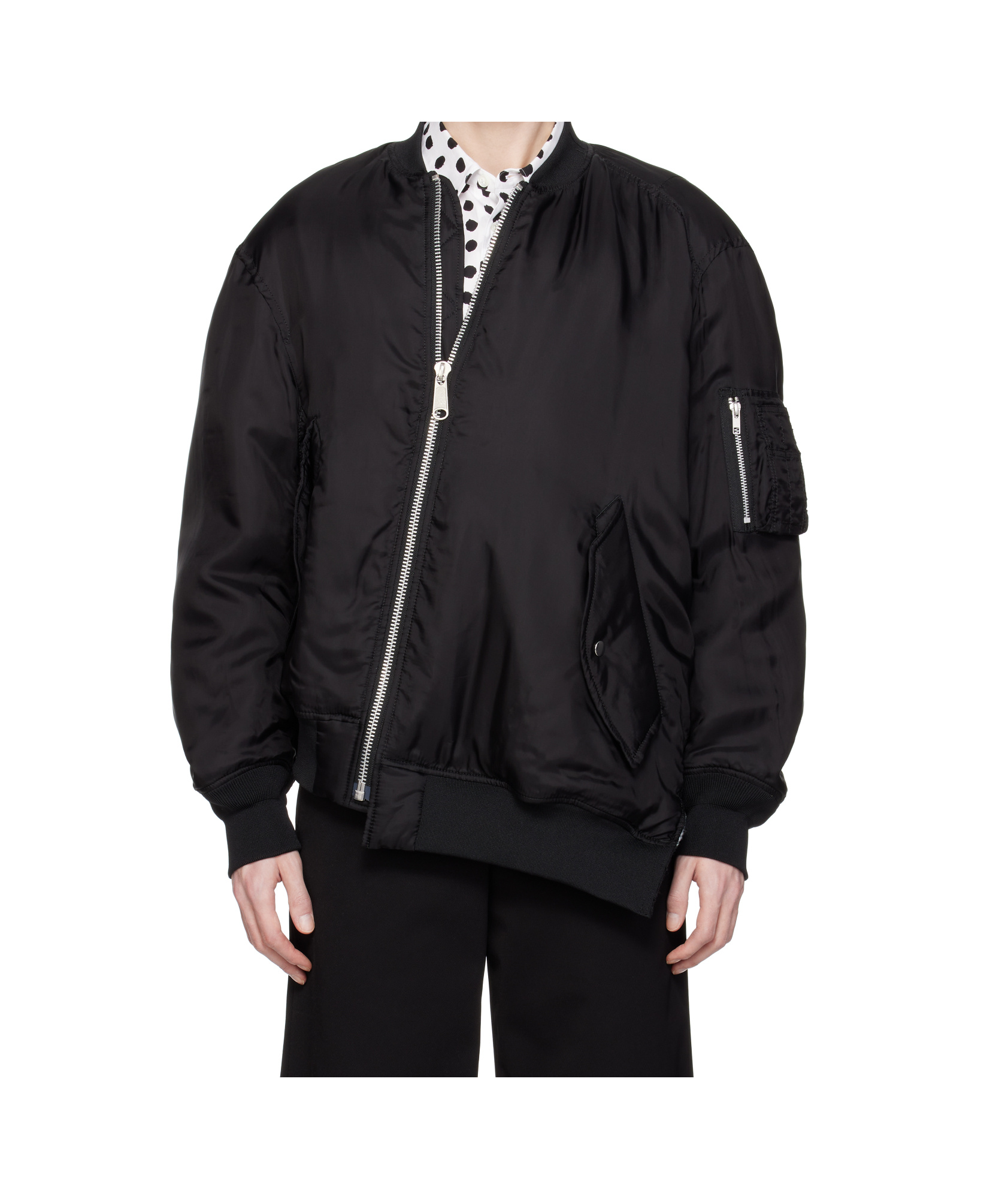 Comme Des Garçons Bomber Asymmetrical Multiple Pockets In Black