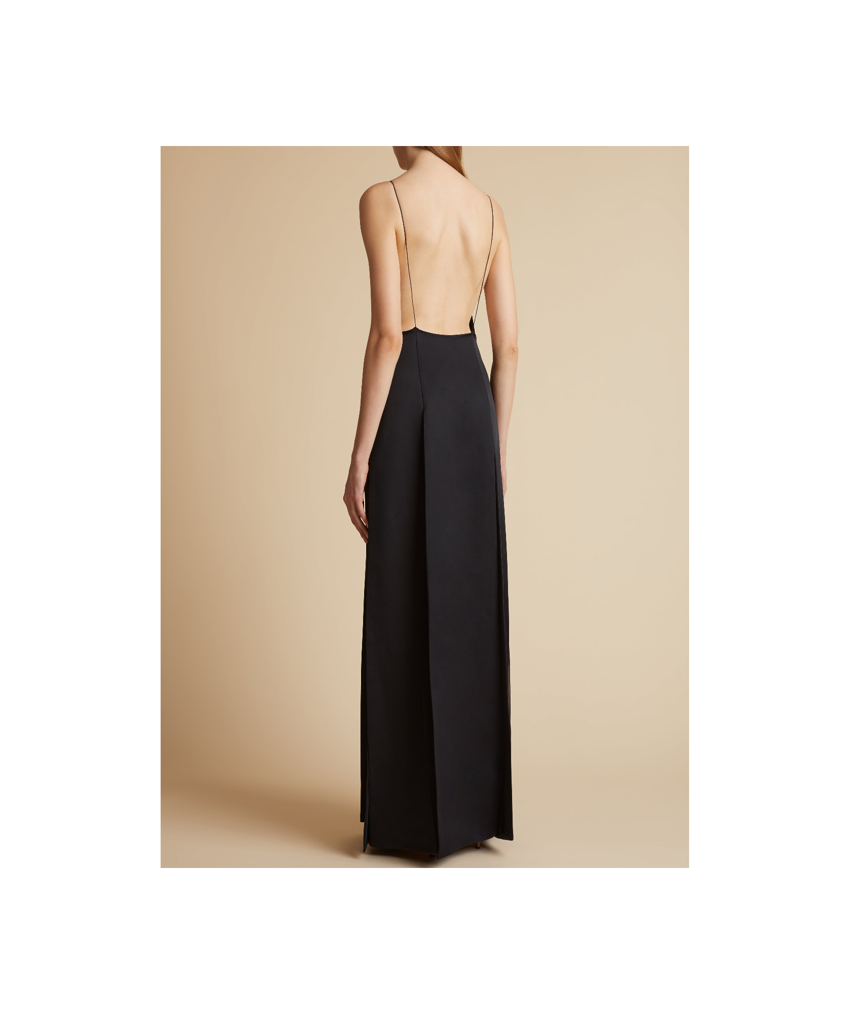 Khaite The Nonya V-neck Sleeveless Dress In Black