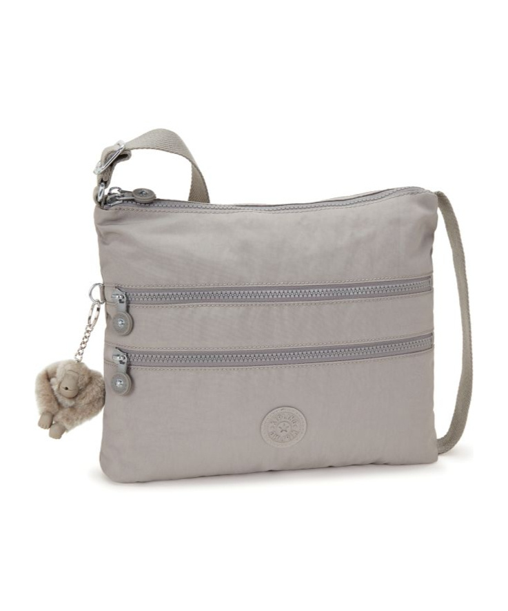 Kipling Logo Shoulder Bag In Gray