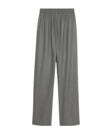Celine Straight Jogging Pants In Cashmere Flannel In Grey