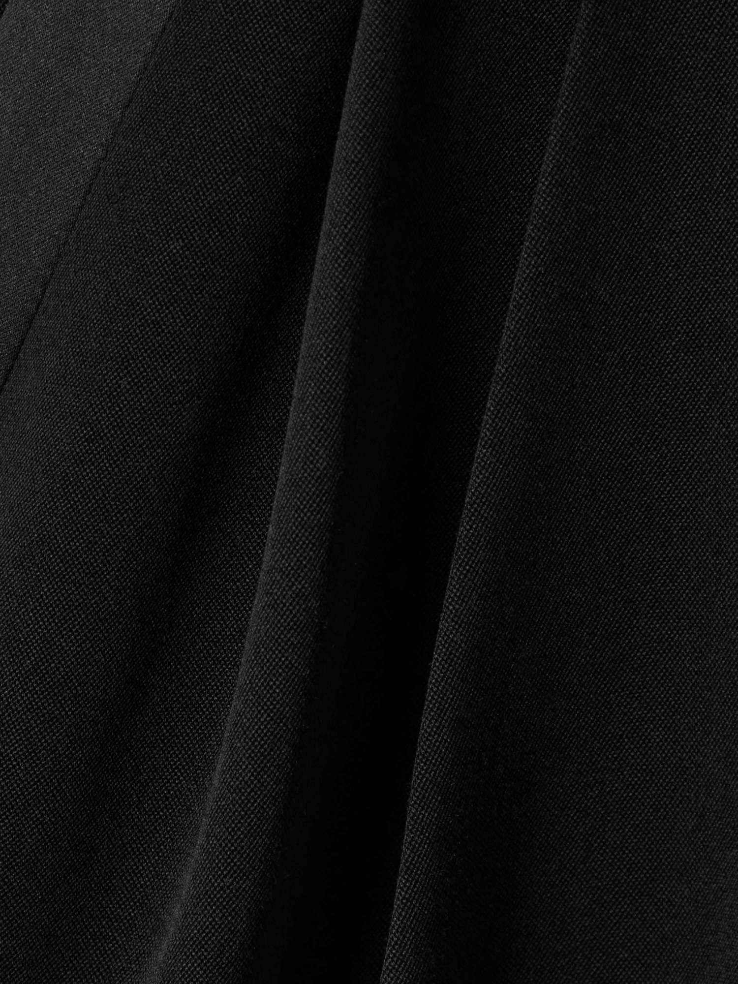 Saint Laurent Grain De Poudre Wool Wide-leg Pants In Black