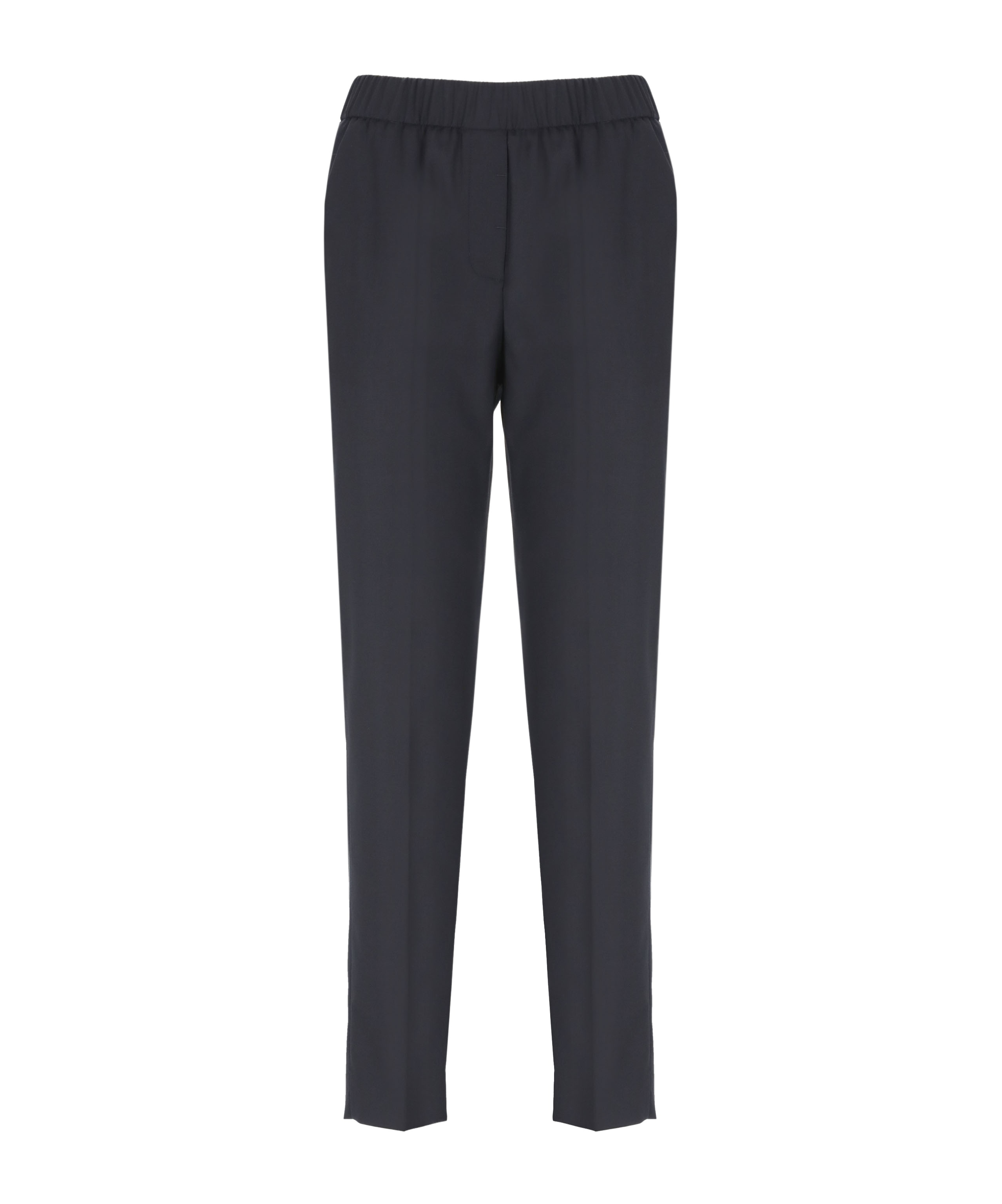 Peserico Elastic Waist Casual Pants In Black