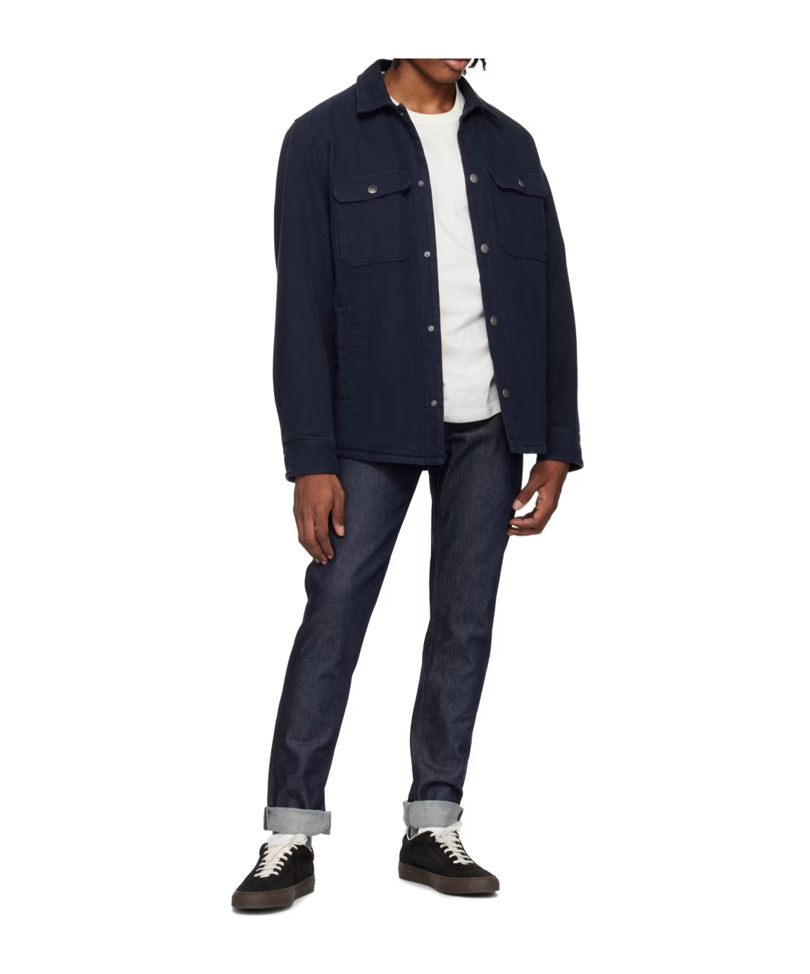 Apc Snap-open Casual Jacket In Black