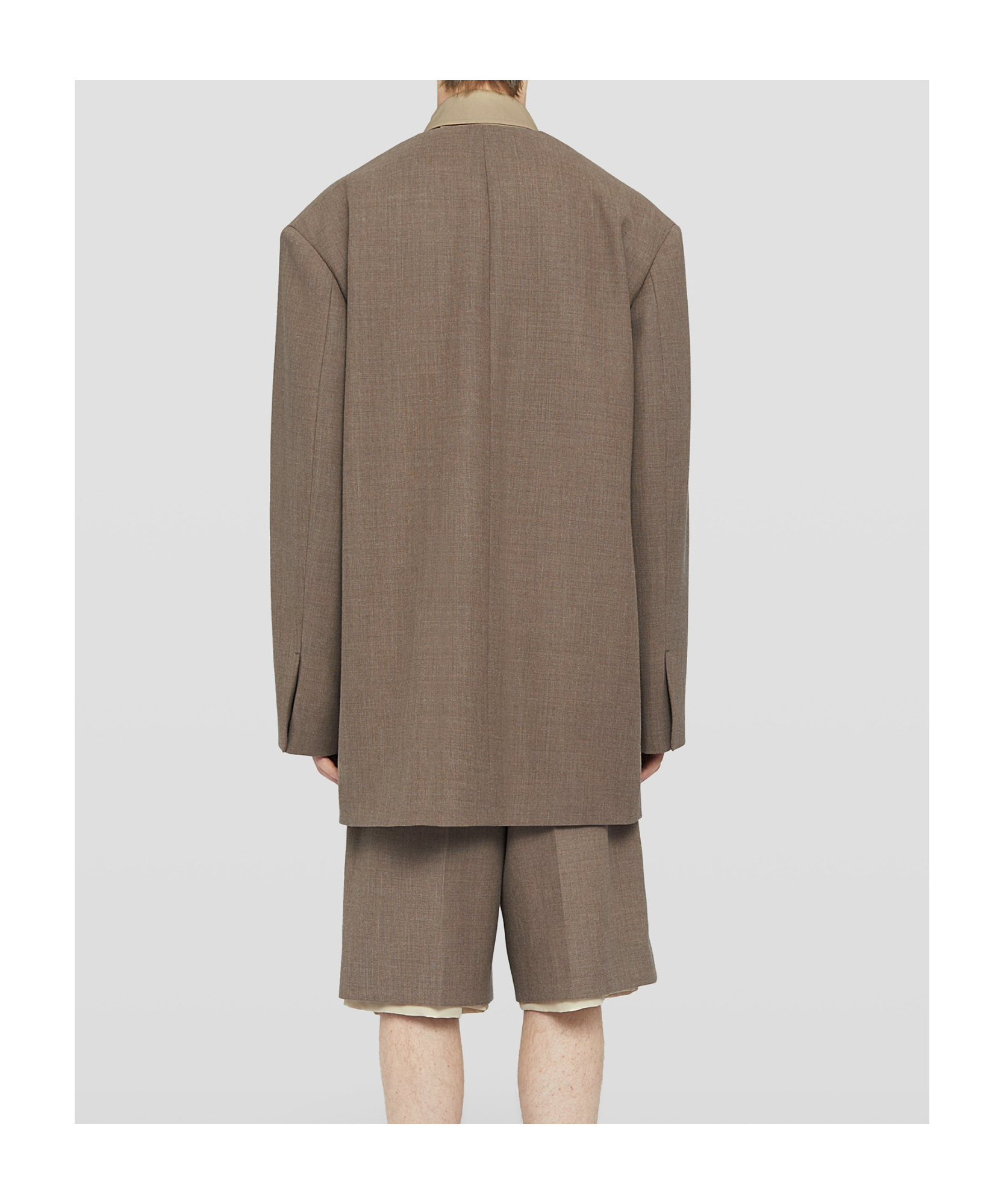 Jil Sander Single-breasted Wool Blazer In Brown