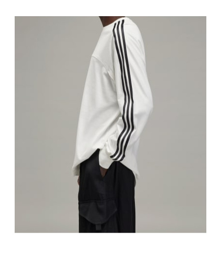 Y-3 3-stripes L/s T-shirt In White