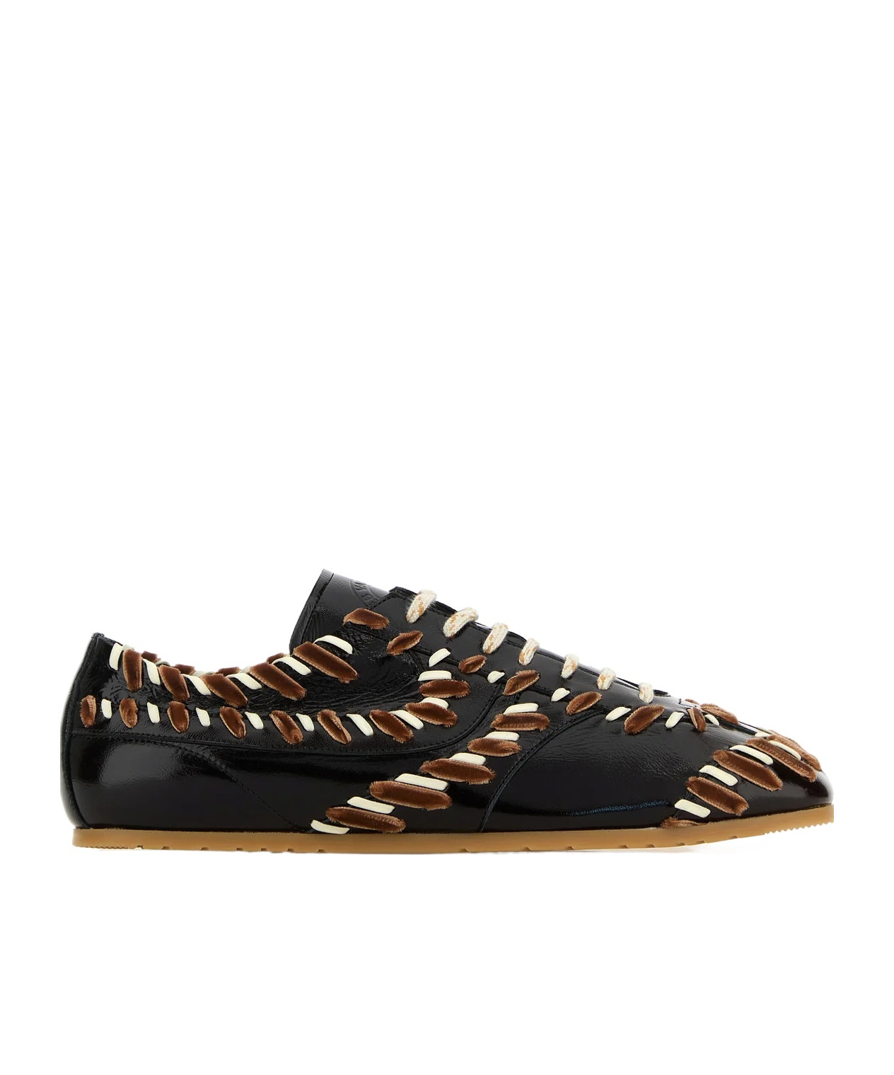 Dries Van Noten Embellished Lace-up Sneakers In Black