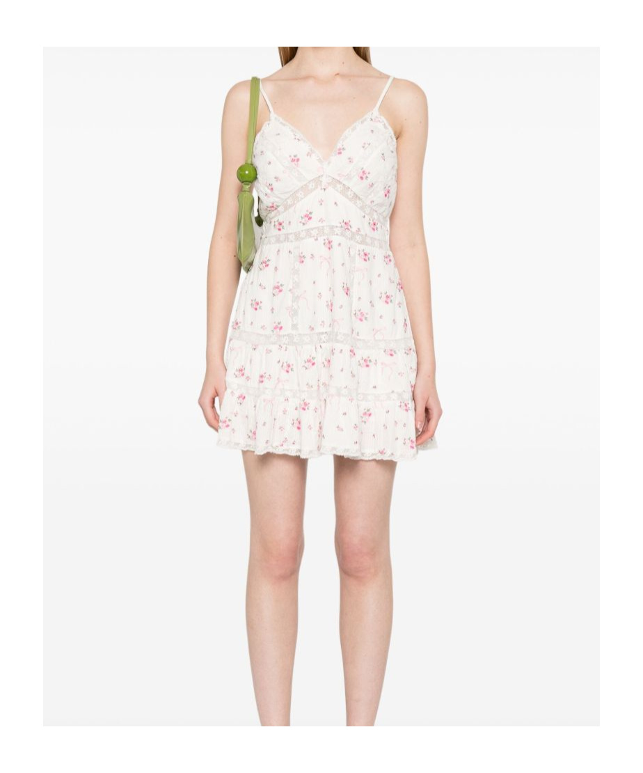Loveshackfancy Solbina Ribbed Floral And Bow-embroidered Cotton Mini Dress