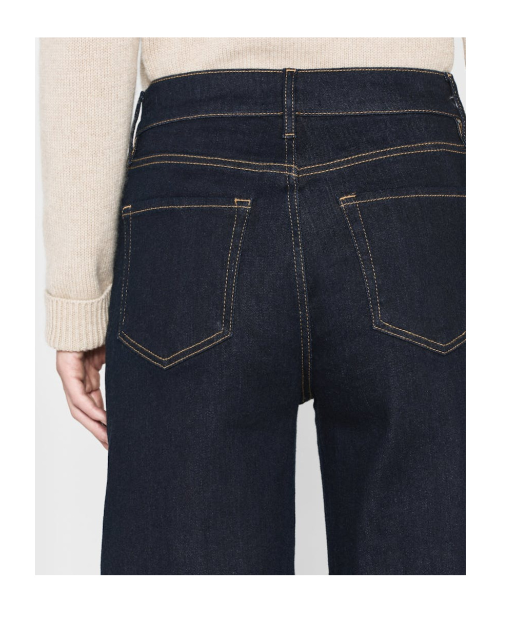 Frame Le Slim Palazzo Jeans In Black