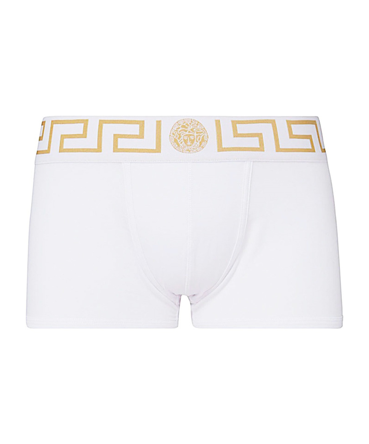 Versace Pack Of Two Boxer Shorts With Greek Motif In Black