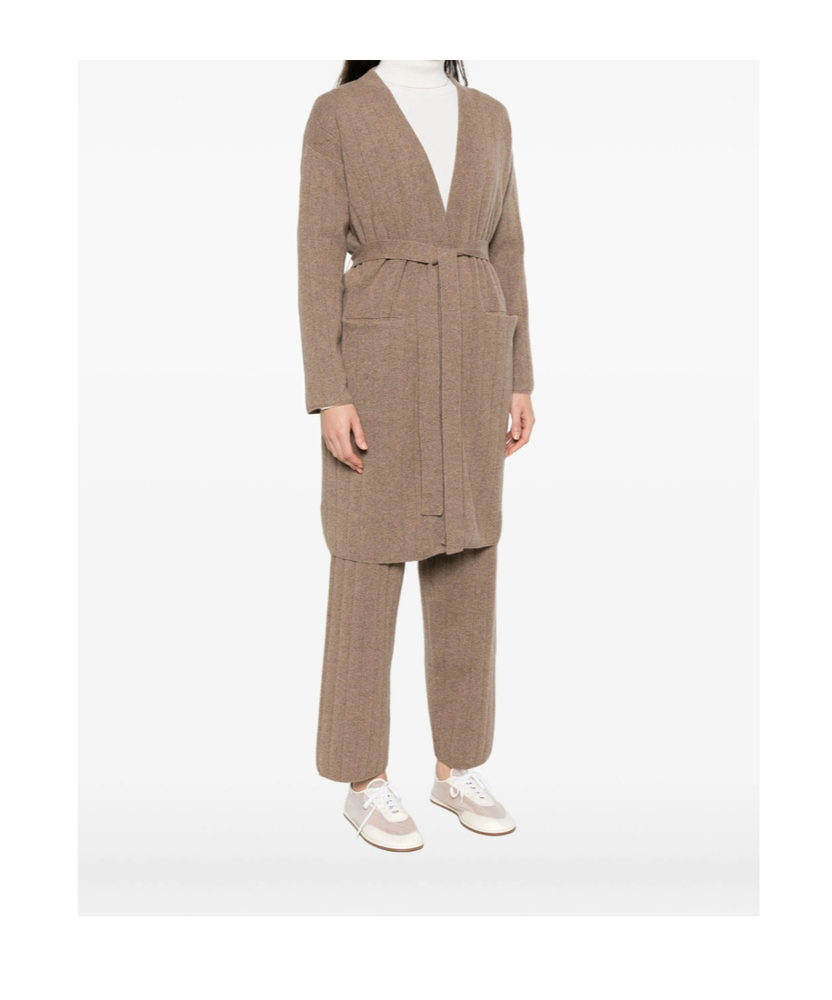 Max Mara Long-sleeved Cardigan In Brown