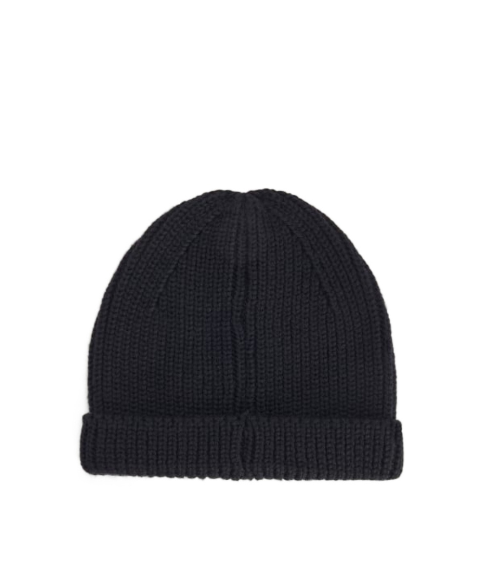 Y-3 Black Chunky Knit Beanie In Black