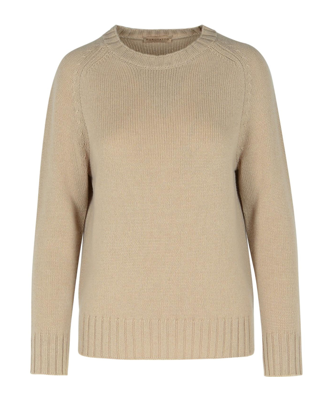 Purotatto Long-sleeved Sweater In Nude