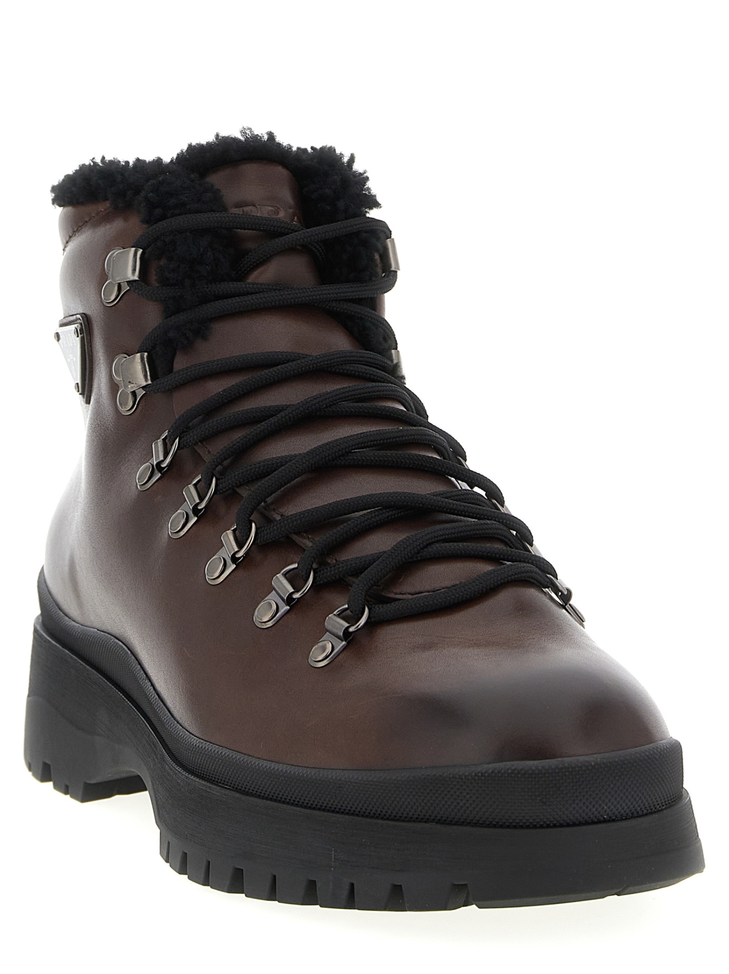 Prada 'brixxen' Ankle Boots In Brown