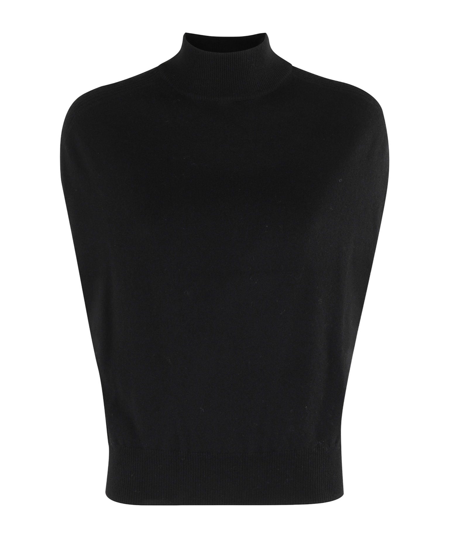 Semicouture Turtleneck Sleeveless Sweater In Black