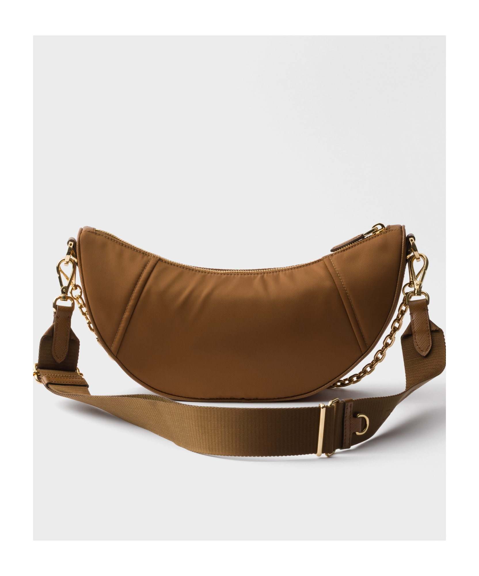 Prada Womens Brown Re-nylon Brand-plaque Shoulder Bag In Brown