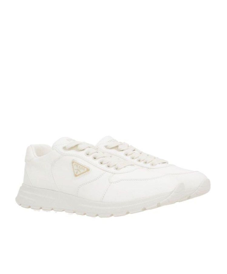 Prada Lace Up Sneakers In Animal Print