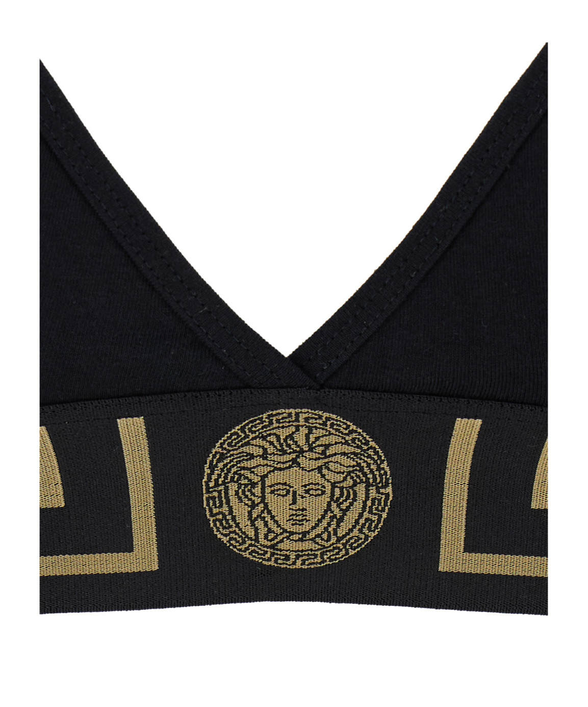Versace Bra With Elastic Band Featuring The Greca Motif In White