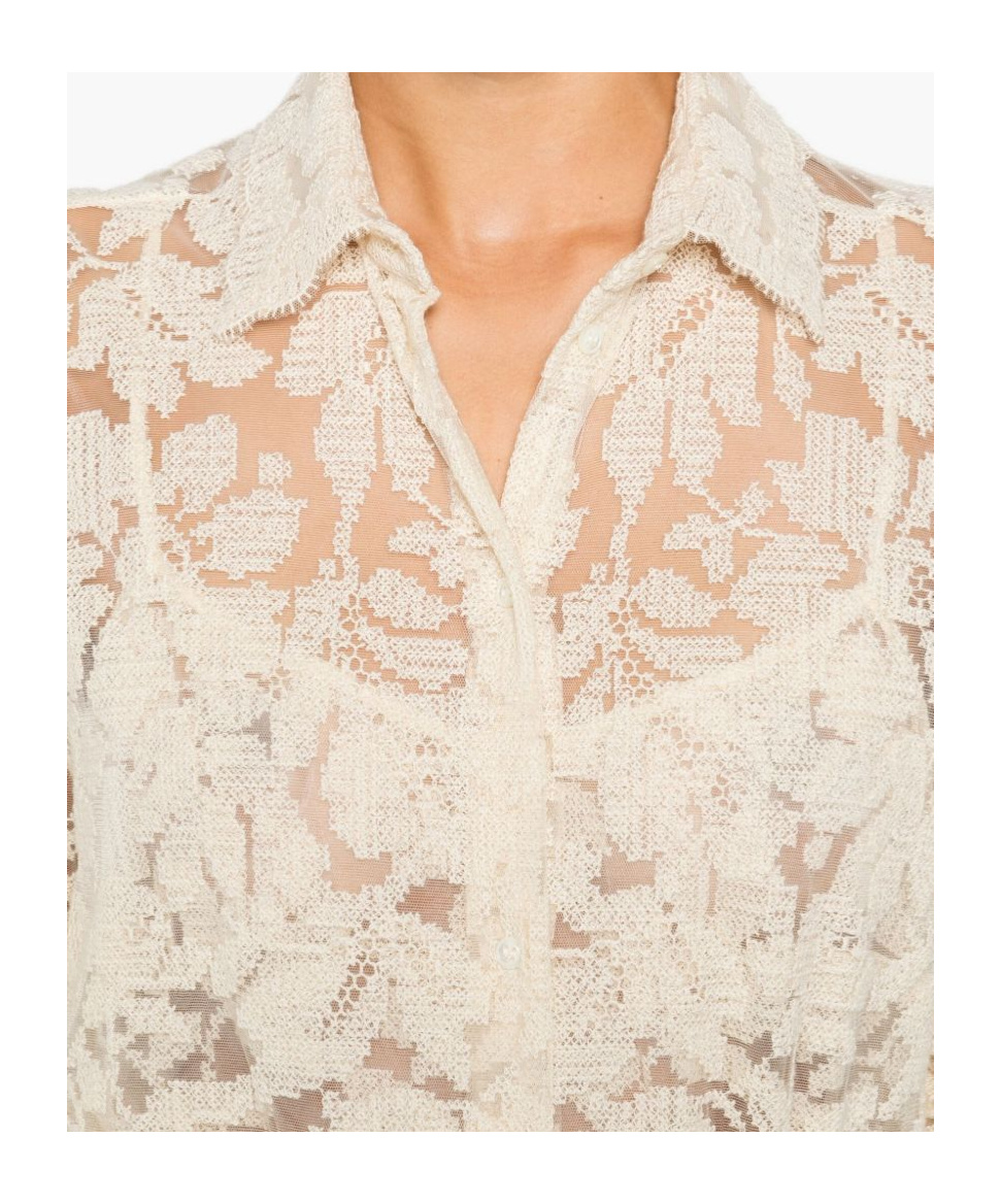 Ermanno Scervino Lace Top And Shirt Set In White