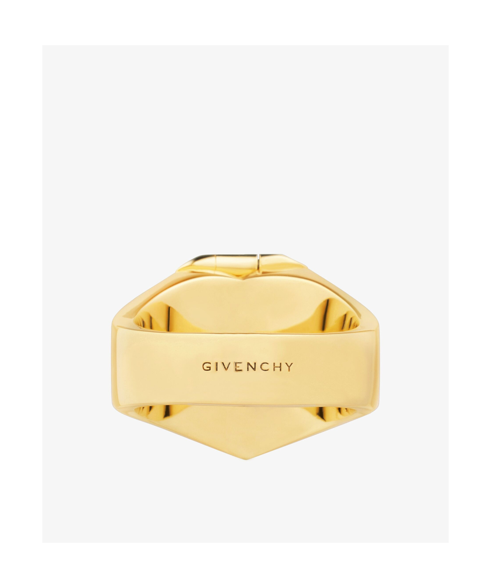 Givenchy Mirror Heart-shaped Ring In Yellow