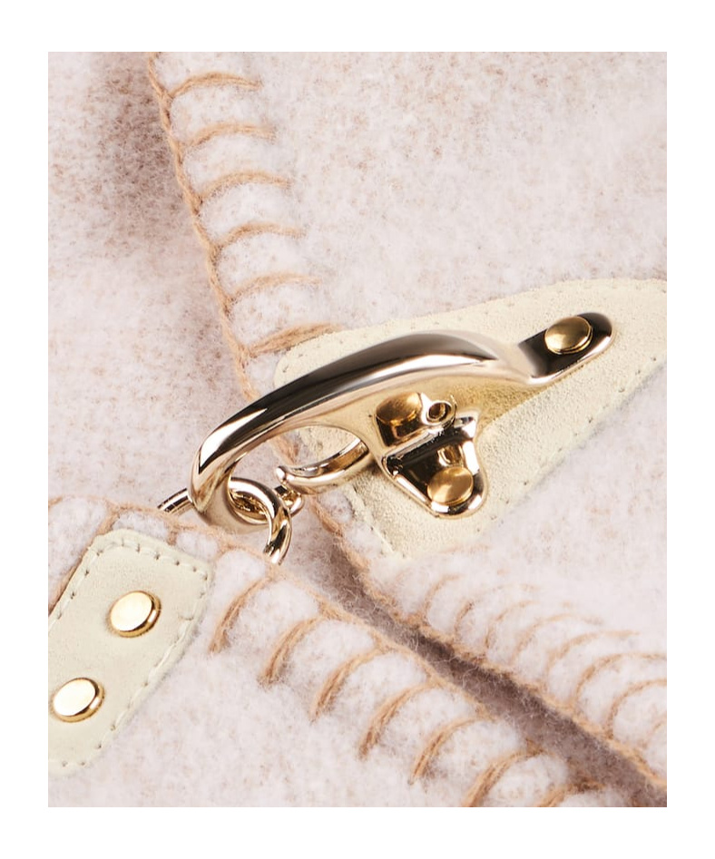 Fay Hook Wool Cloak In White