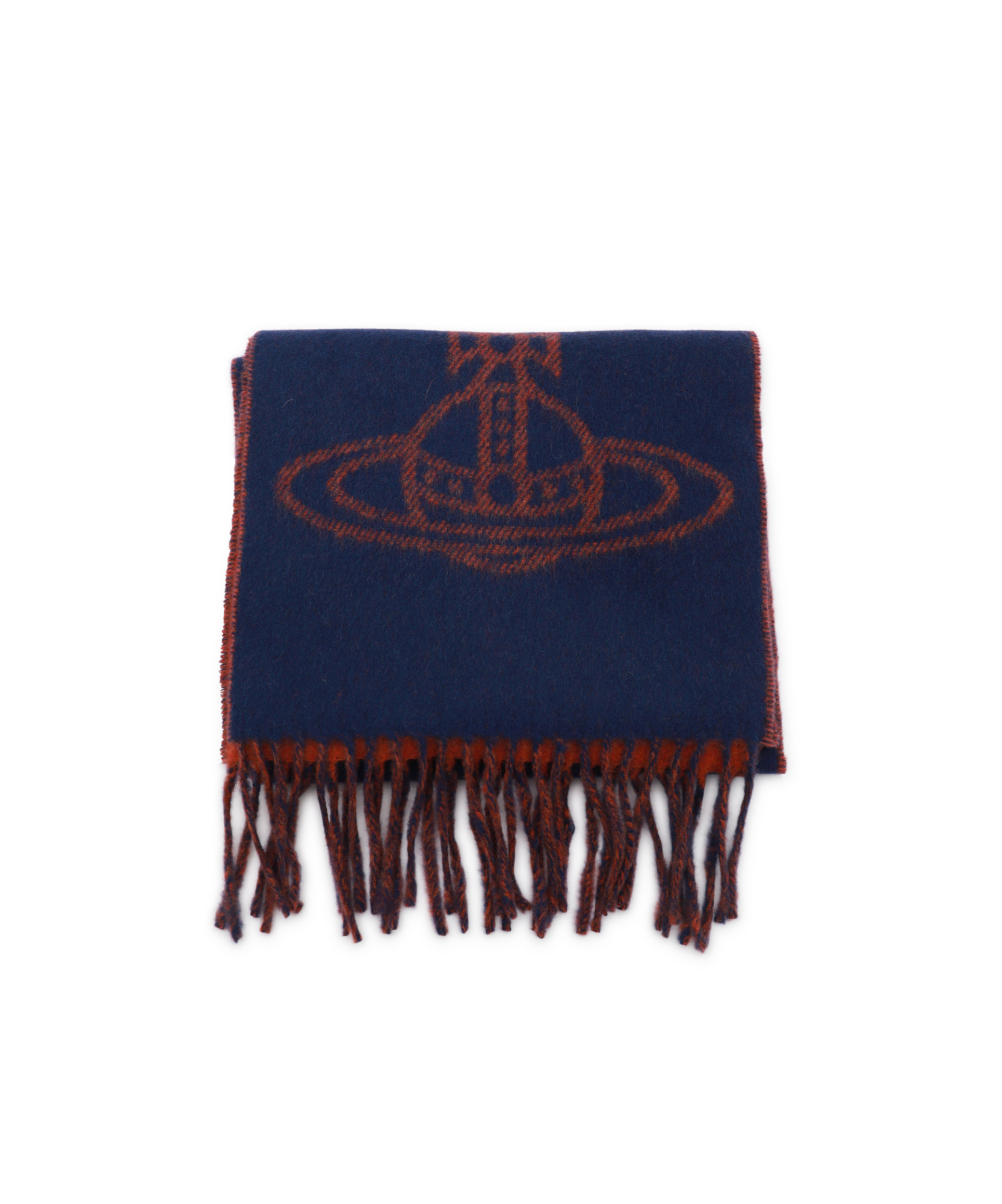 Vivienne Westwood Orb-jacquard Scarf In Blue