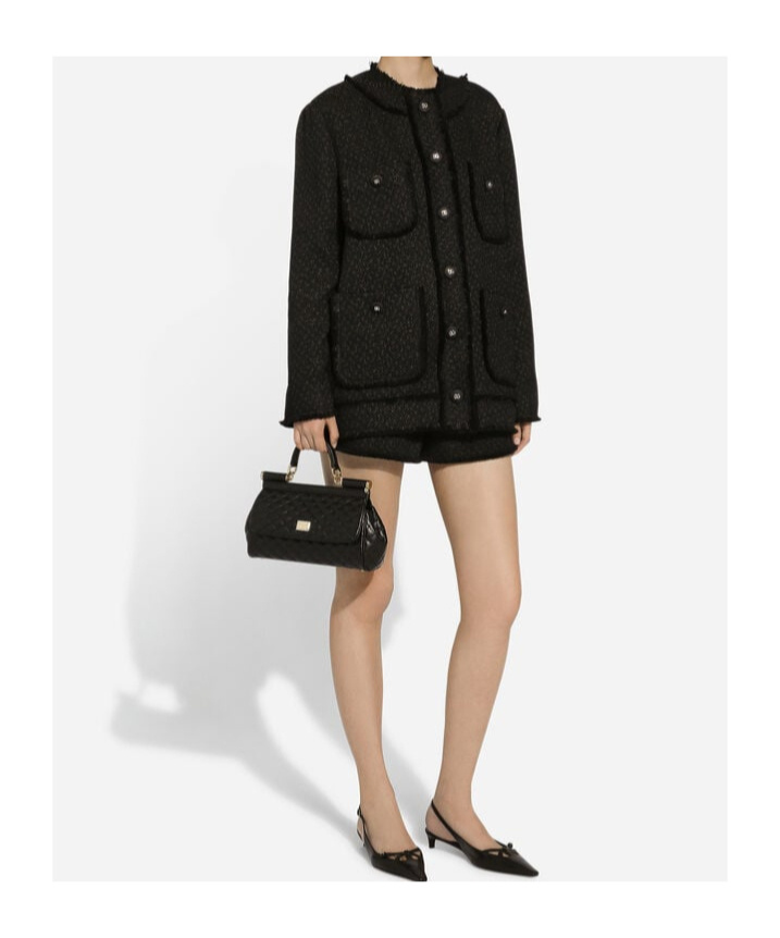 Dolce & Gabbana Rachel Multipocket Tech Jacket In Black