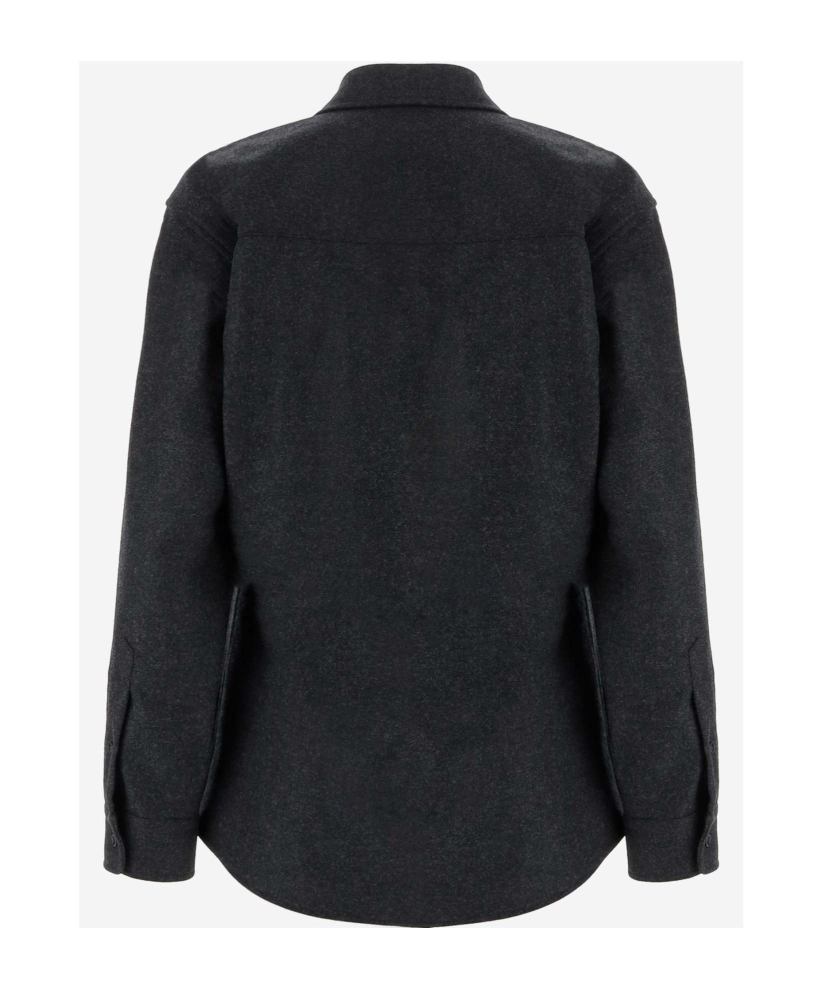 Darkpark Button-down Long-sleeved Shirt In Black