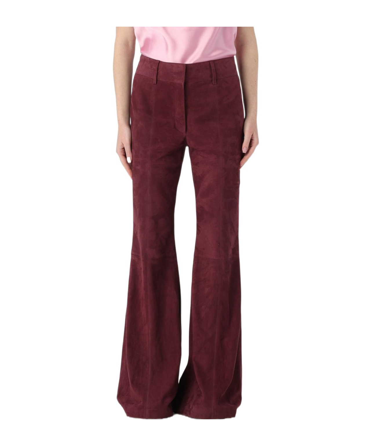 Gabriela Hearst Belt-loop Casual Pants In Red