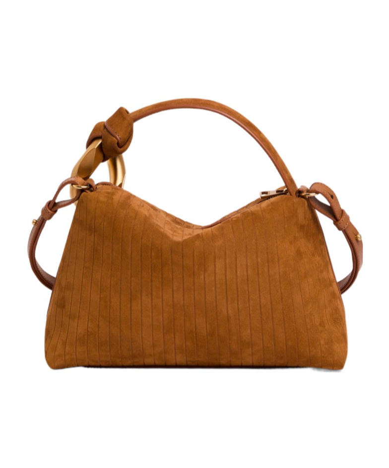 Jw Anderson Pleated Cross-body Bag Gold-tone Hardware In Brown