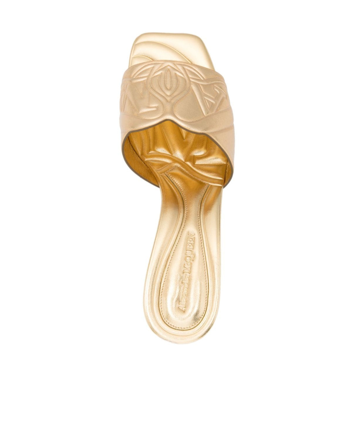 Alexander Mcqueen 55mm Leather Sandals In Nude