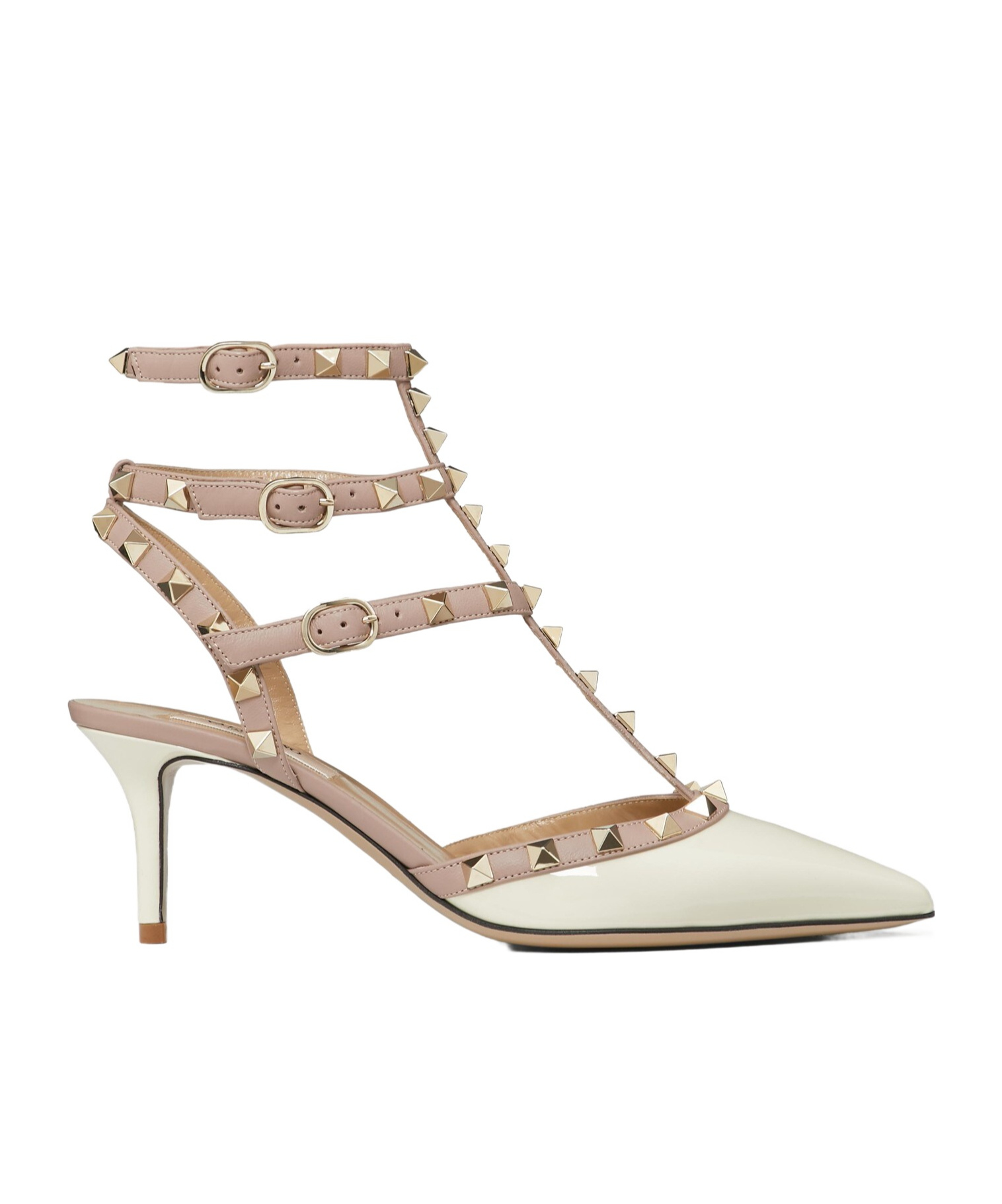Valentino Rockstud 65 Patent Leather Pumps In Nude