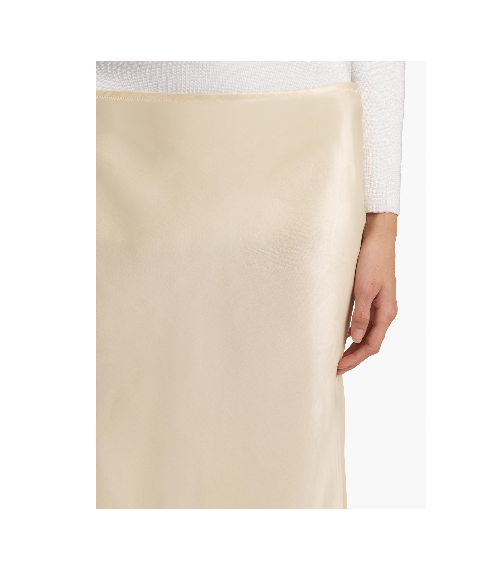 Khaite Monina Layered Satin And Organza Midi Skirt