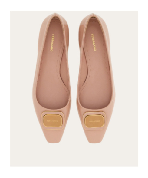 Ferragamo New Vara Leather Pumps In Brown