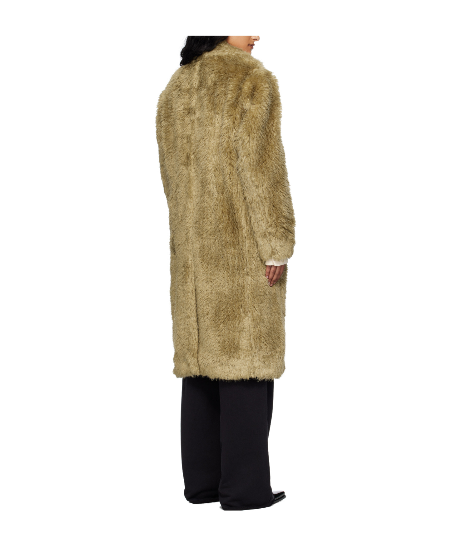 Andersson Bell Fields Buttons Faux Fur Coat In Brown