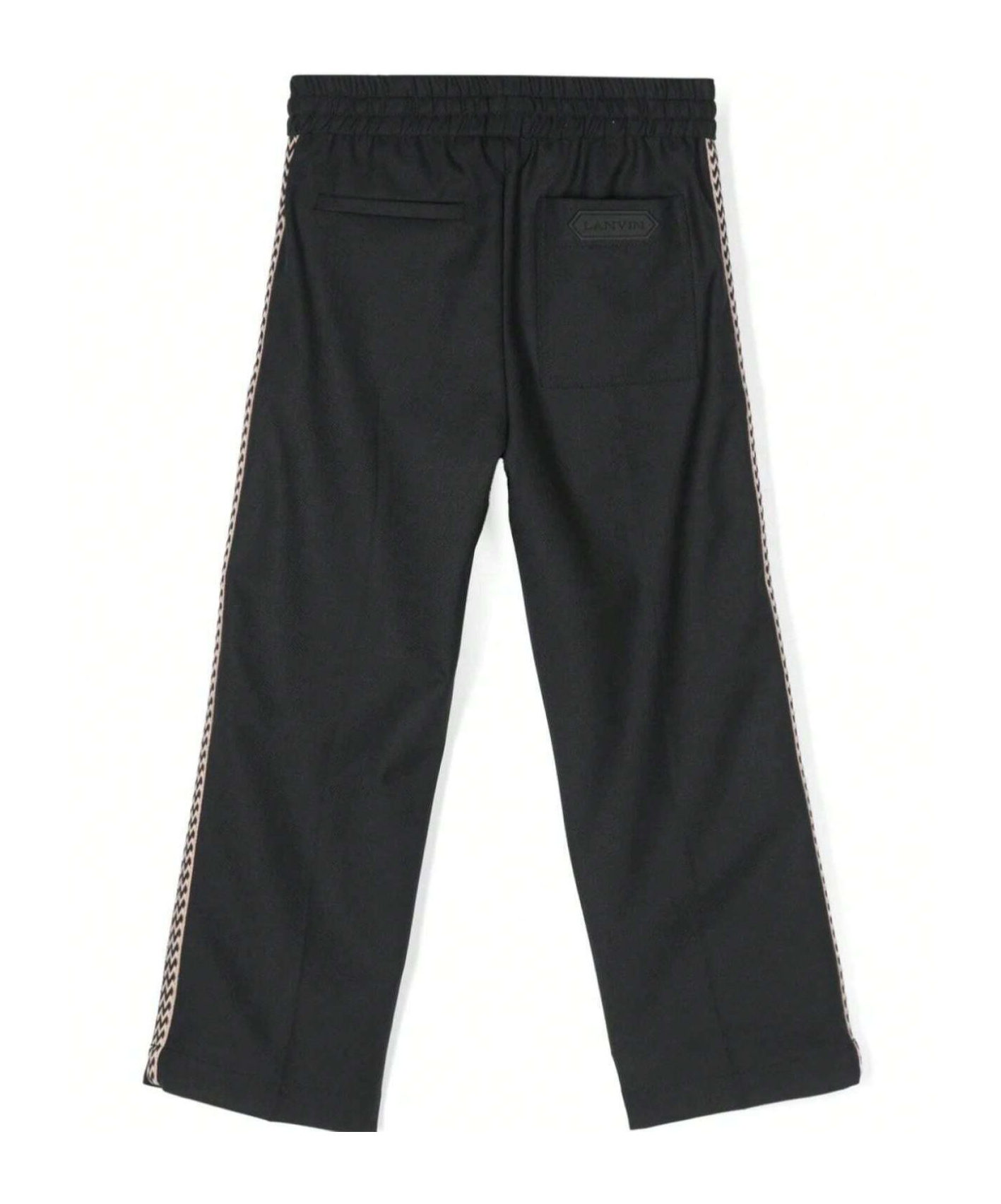 Lanvin Drawcord Elastic Waist Pants In Green