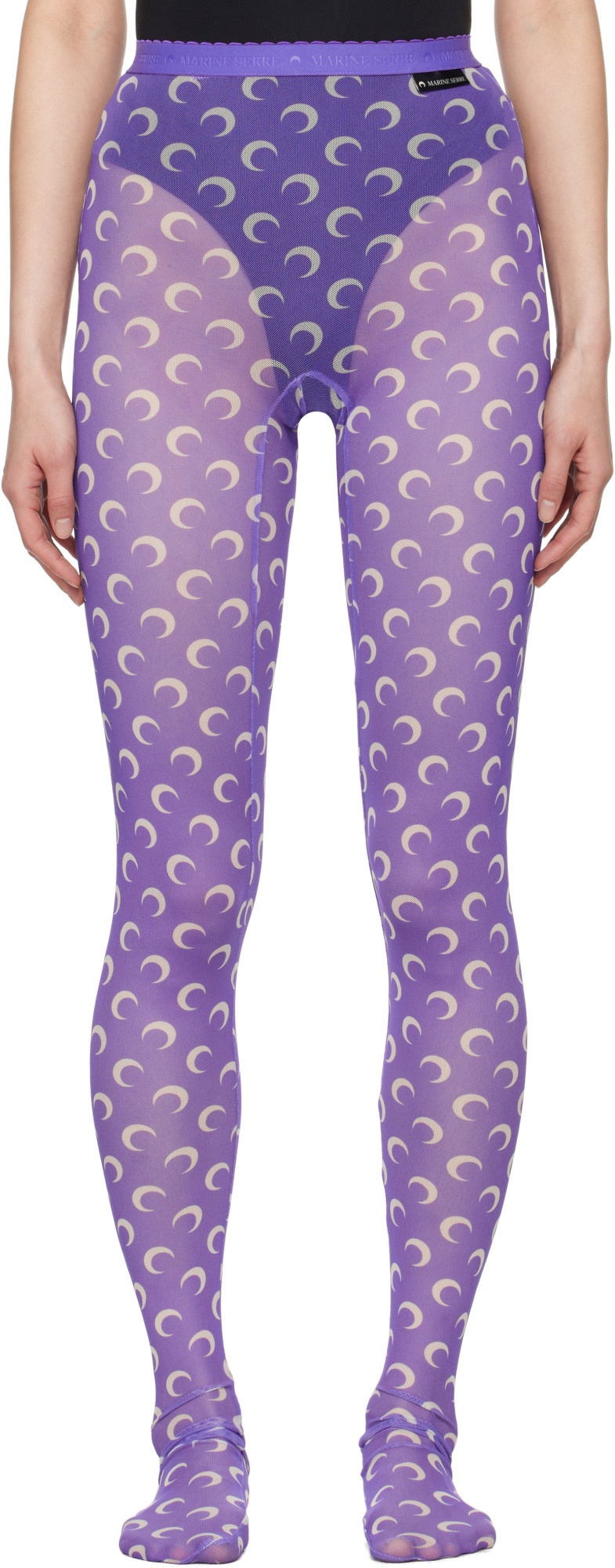 Marine Serre Crescent-shaped Pantyhose