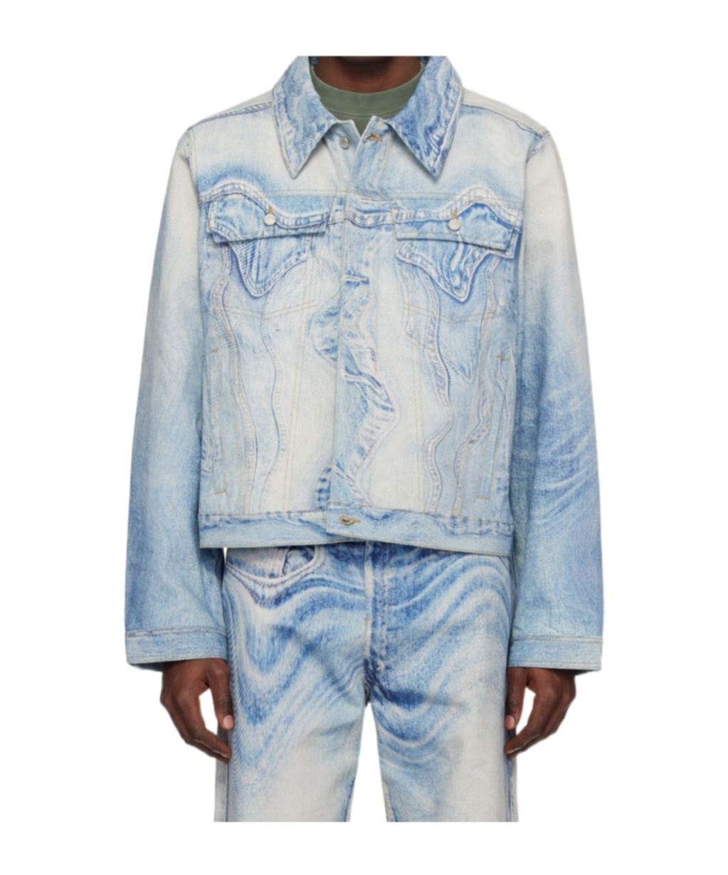 Shop Camperlab Long-sleeved Denim Jacket In Blue