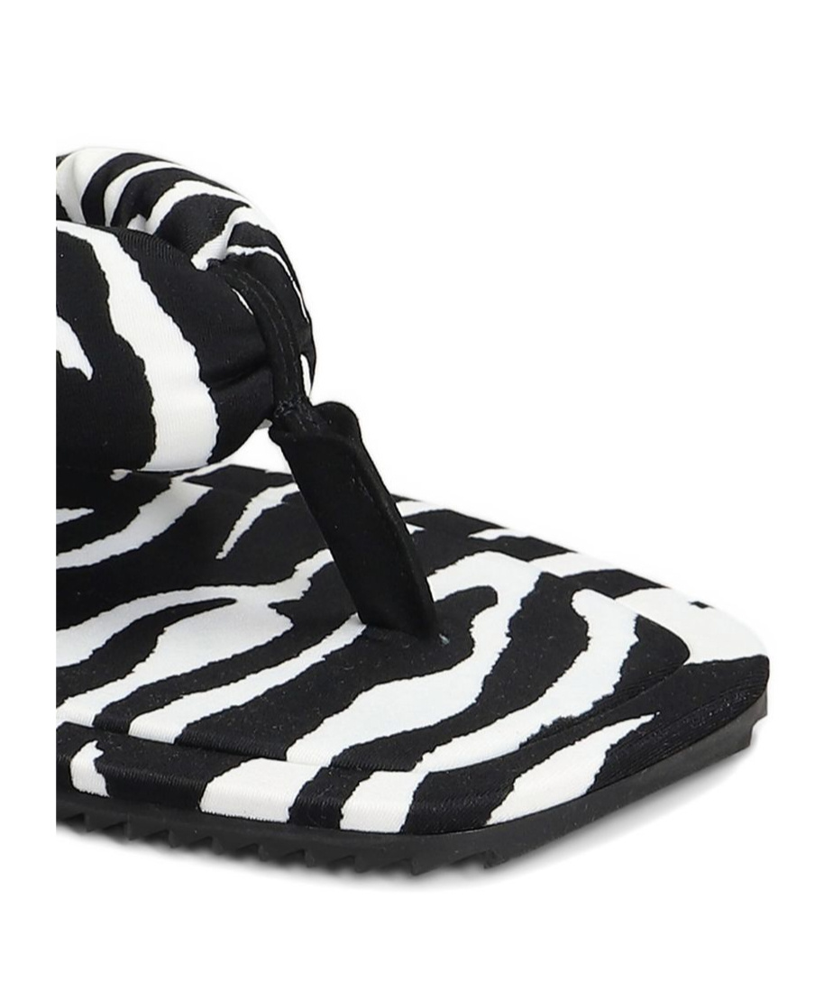 Shop Attico ''indie'' White And Black Flat Thong