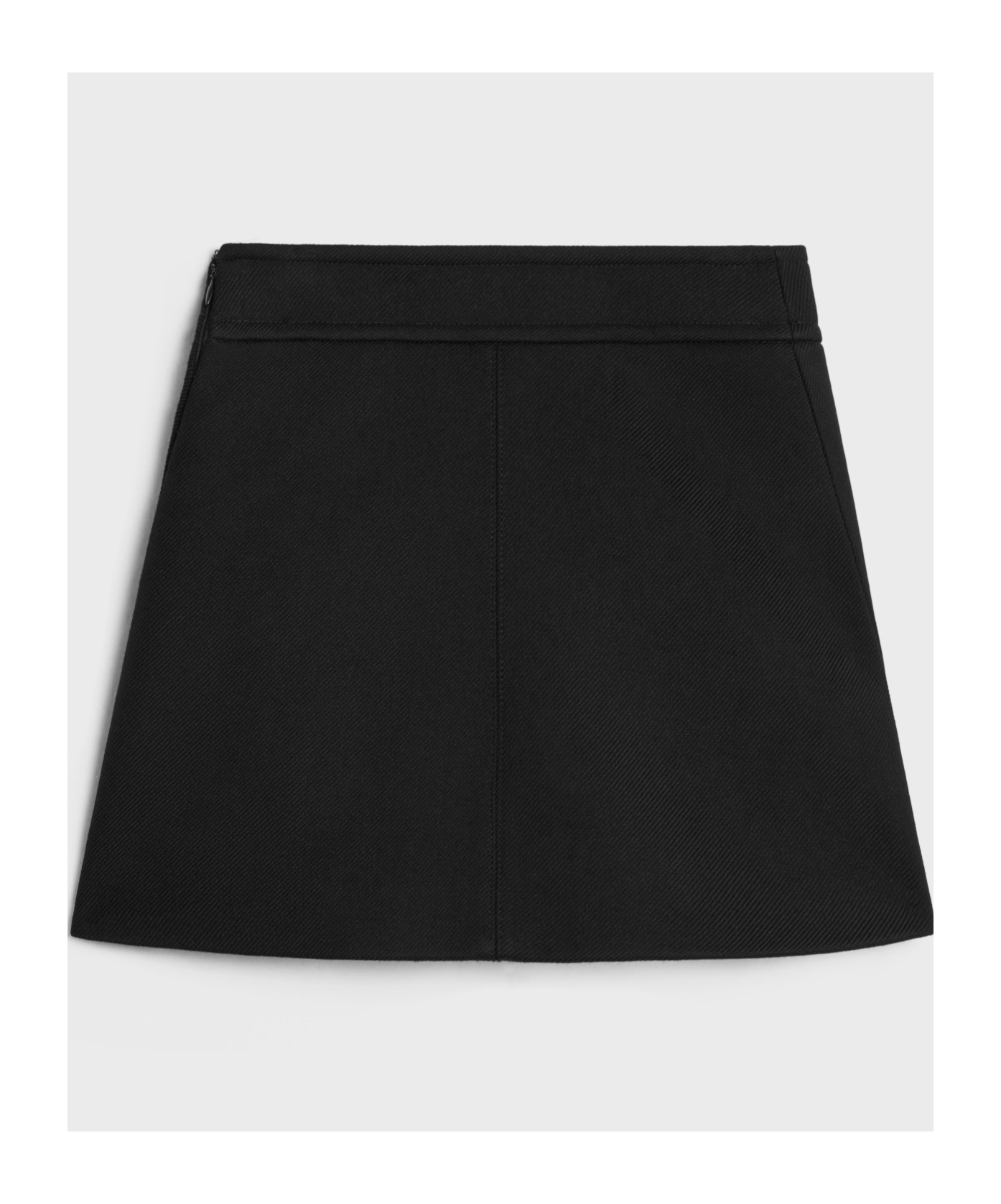 Celine Double-sided Trapezoidal Skirt In Black