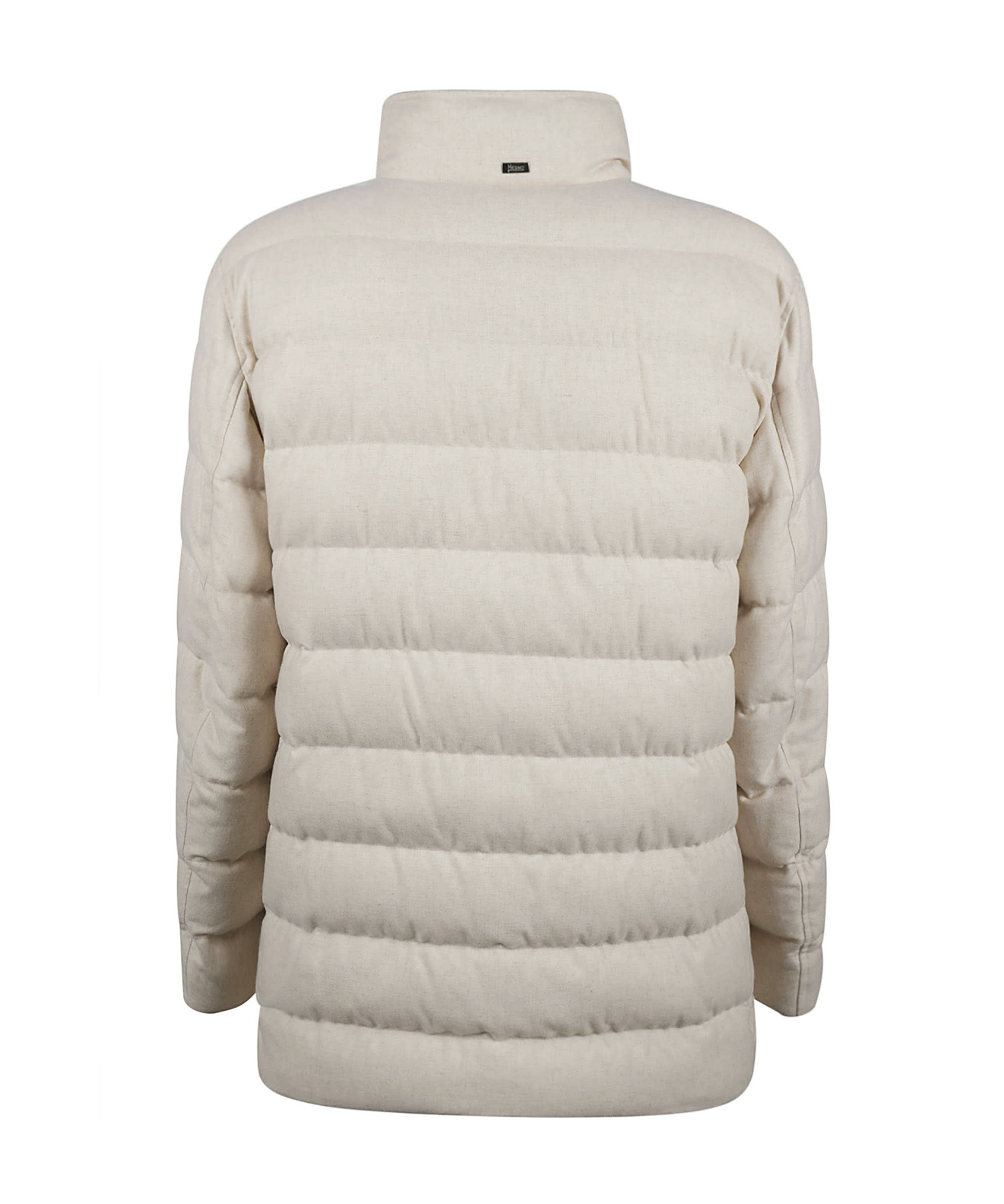Herno Long-sleeved Down Jacket In Nude