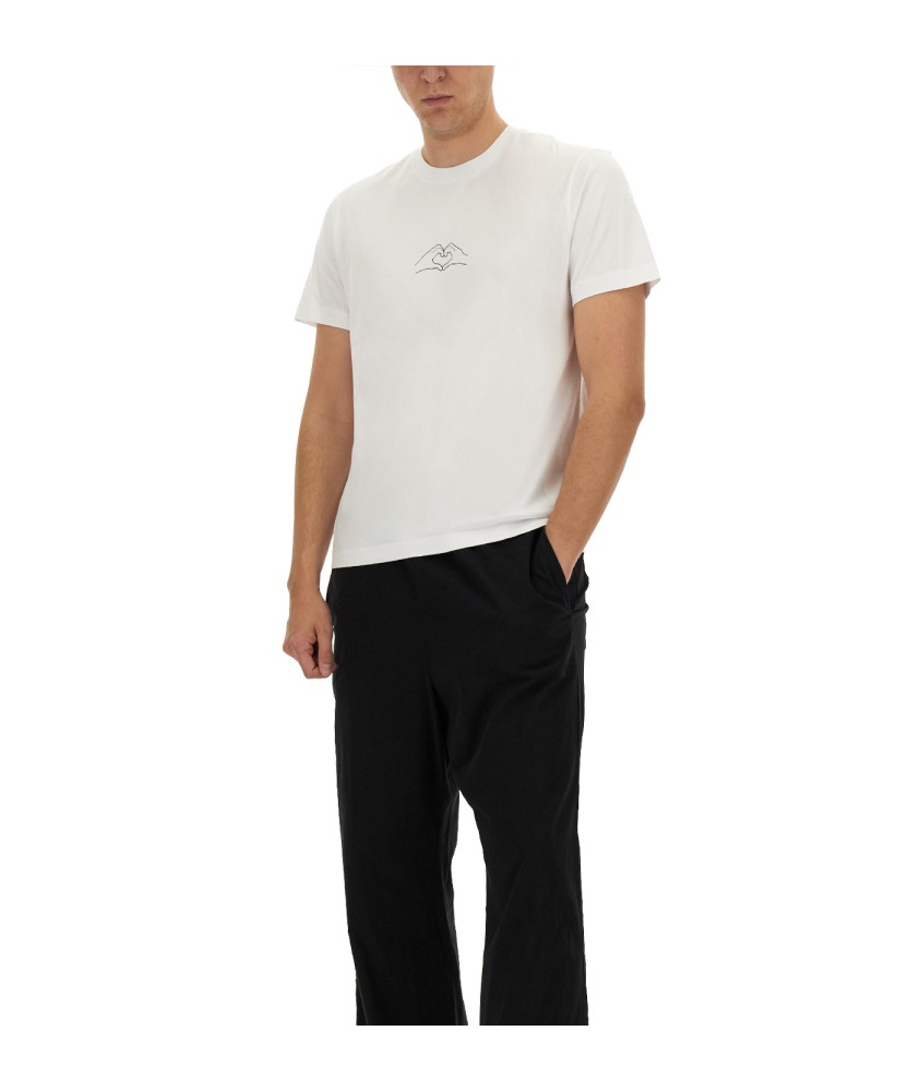 Neil Barrett T-shirt With Print In White