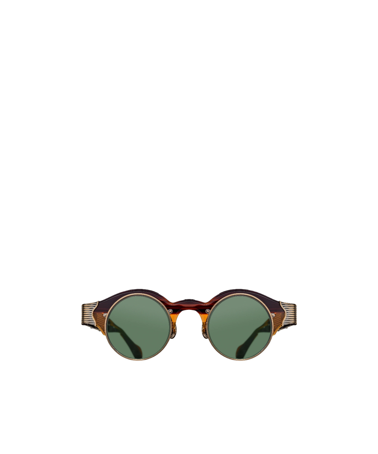Matsuda Round Frame Sunglasses In Green