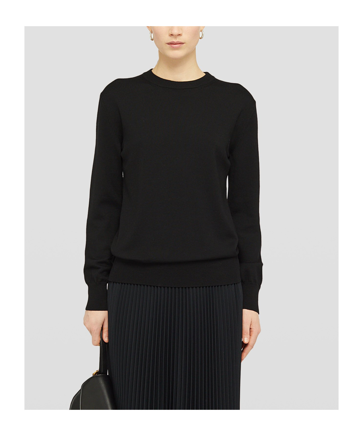 Jil Sander Crew-neck Wool Jumper In Black