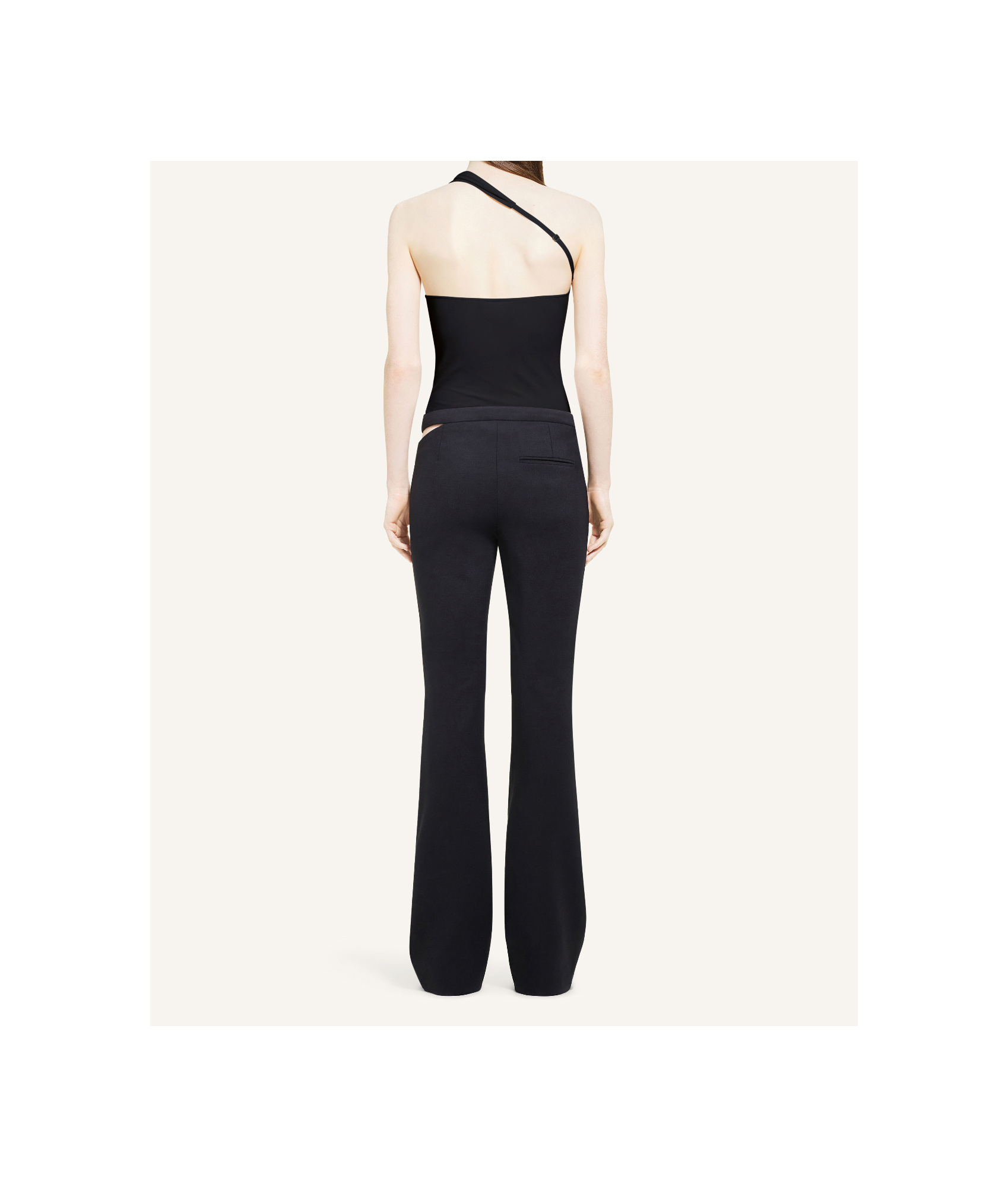 Courrèges Slash Asymmetric Top In Black