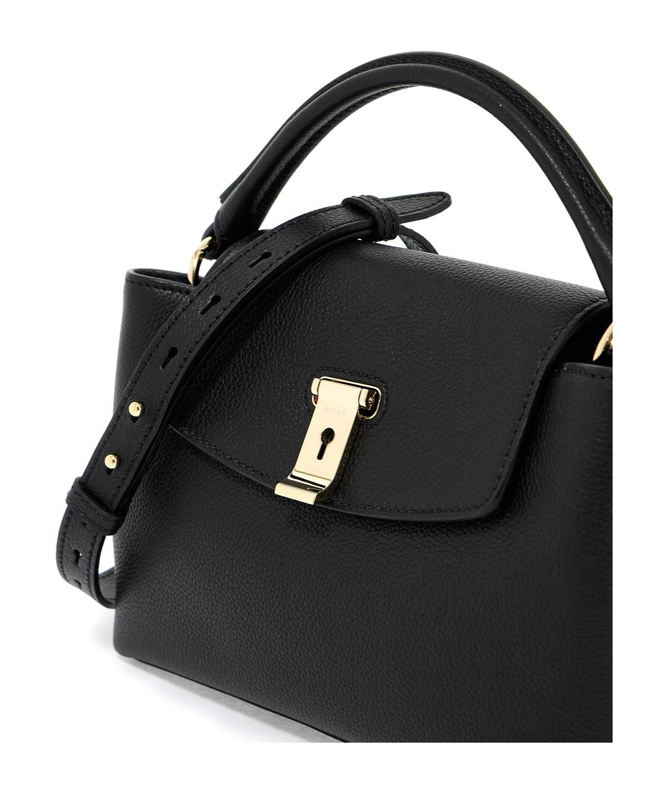 Bally Borsa A Mano Layka In Pelle Martellata In Black