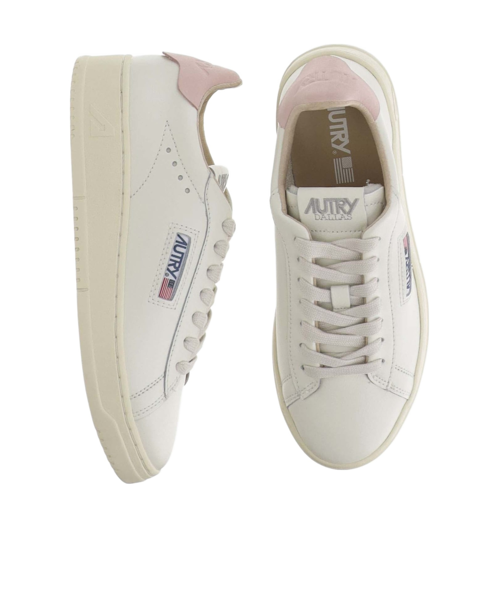 Autry Dallas Leather Sneakers In White