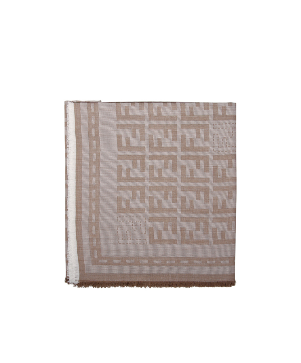FENDI MONOGRAM-PATTERN SCARF