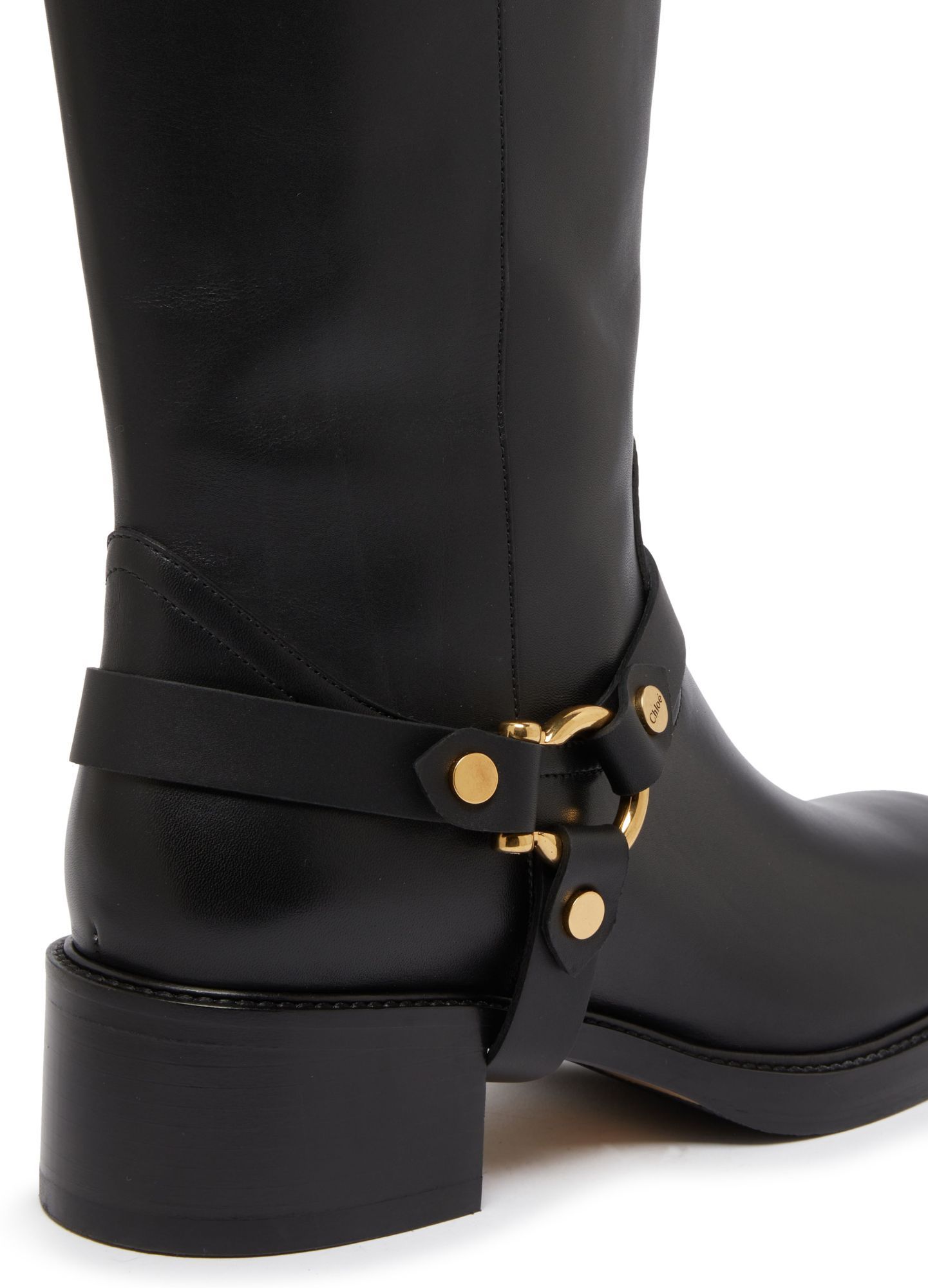 Shop Chloé Dakota Leather Boots In Black