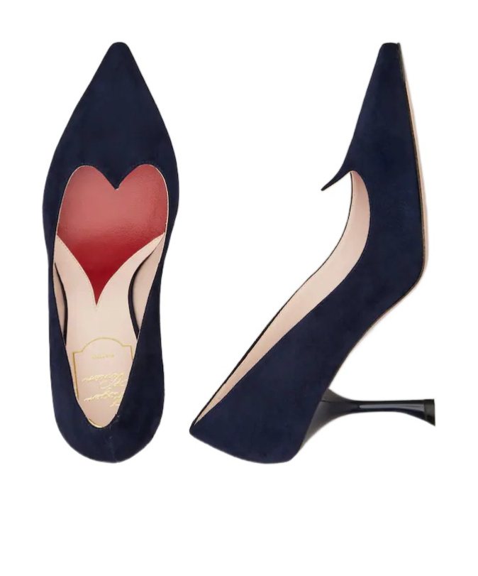 Roger Vivier I Love Vivier Pumps In Suede In Blue
