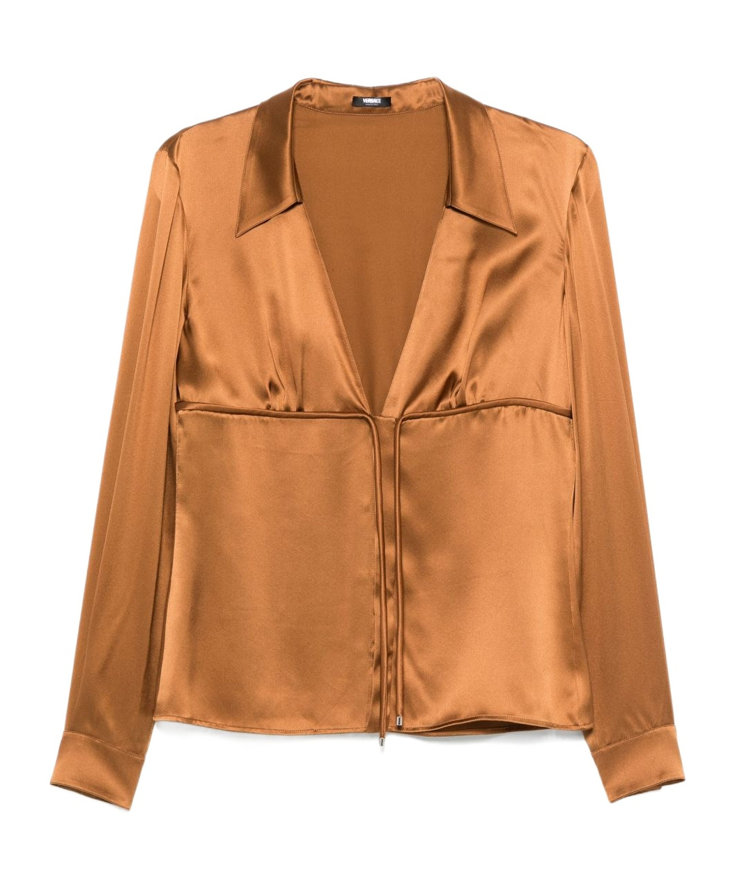 Versace Tie-front Blouse In Neutral